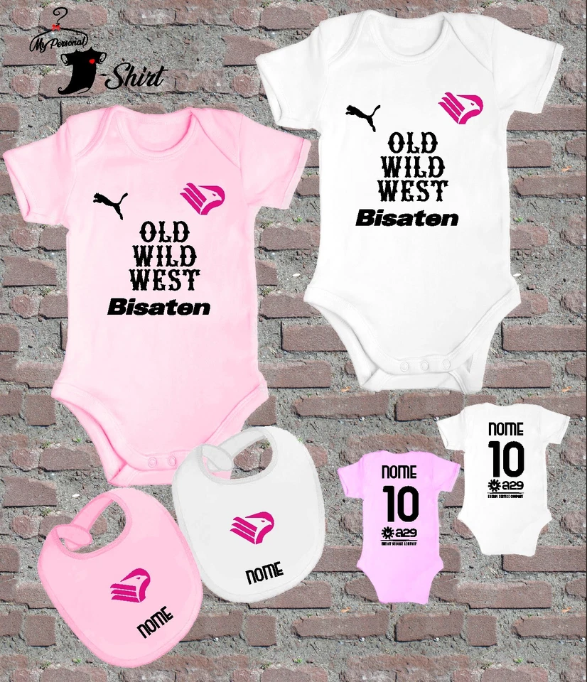 BODY BAVAGLINO NEONATO PALERMO PERSONALIZZATO CON NOME IDEA REGALO - Image 1 of 1