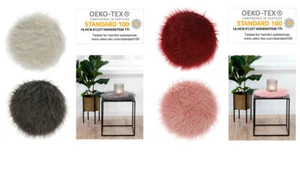 Fell Sitzkissen Kunstfell Langhaar Sitzauflage Schaffell Stuhlkissen Fellkissen - Bild 1 von 7