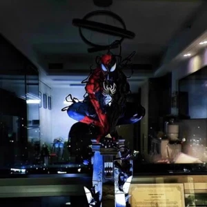 Symbiotic Spider Man Venom Can Shine Marvel Handmade Model Statue Gift in Stock - Picture 1 of 14
