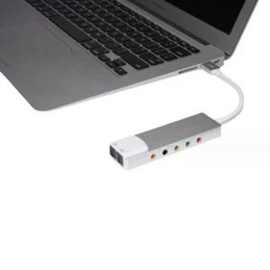 USB Laptop Desktop Computer Sound Card 5.1 Channel Professional Optical External - Afbeelding 1 van 7
