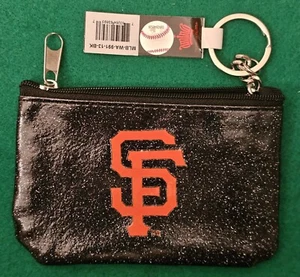 San Francisco Giants MLB Black Sparkle ID/Coin Purse w/Keychain - Picture 1 of 2