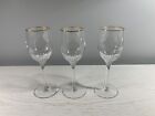 Rogaska Crystal Wine Glasses With Gold Rim RGS17, Set Of 3