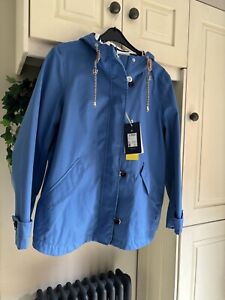 Mid Blue Joules Coast Waterproof Jacket Coat Size 16