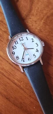 Timex Women's Silver Tone New Rubber strap vintage quartz watch 90s - image 1 of 4