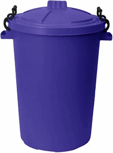 Pattumiere 50L con Clip Blocco Coperchio Pattumiera Pattumiera Casa Giardino Mangime Animali Viola - Foto 1 di 16