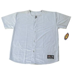 New Quality Men's 2XL Gray Short Sleeve Baseball Button Up Easton Jersey - Picture 1 of 2