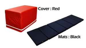 MULTI PURPOSE MAGIC BOX CUSHION FOLDABLE PLAY MATS FOR BABY TODDLER RED COLOR - Picture 1 of 11