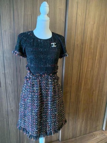 Abito nero CHANEL per saldi finali primavera autunno inverno taglia S