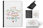 CASE COVER FOR APPLE IPAD|DOG QUOTE ALL YOU NEED IS LOVE