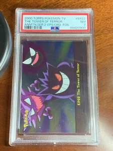 2000 Topps Pokemon TV #EP22 The Tower of Terror Gengar Foil Series 2 PSA 7 NM - Picture 1 of 2