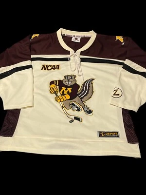 Camiseta deportiva de hockey sobre hielo de colección Minnesota Golden Gophers NCAA para hombre talla 44 Foto 1 de 4