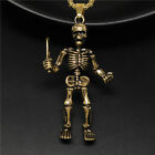New Fashion Women Gold-plated Cool Retro Skull Punk Pendant Chain Necklace