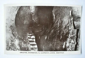 Postcard St Clements Caves Entrance Hastings Sussex Unposted Real Photo RP - Picture 1 of 2