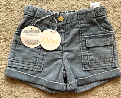 Pantalones Cortos Chloe Pana Azul Claro Niñas Talla 6 Nuevos con Etiquetas Foto 1 de 4