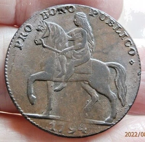 1794 LADY GODIVA / COVENTRY CROSS LETTERED EDGE TOKEN D7&H 247R # S-731 - Picture 1 of 2