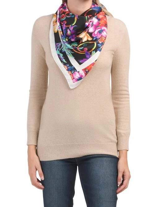 Cachecol estampado de seda Moschino - Imagem 1 de 1