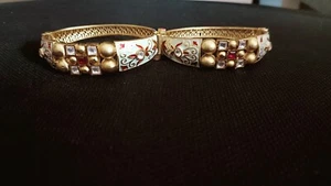 Brazalete Churi Kada Abrera Bollywood Alta Calidad Boda India Novia Conjunto - Imagen 1 de 6