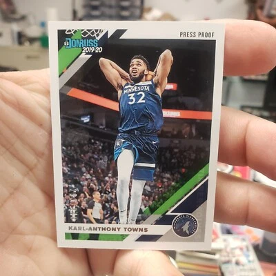 2019-20 Panini Donruss Press Proof Silver Karl-Anthony Towns # 123 #ed 299/349 - Image 1 of 3