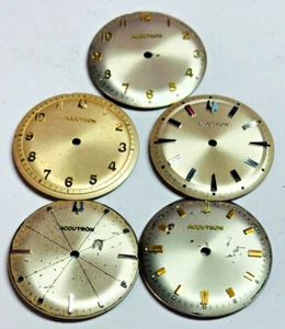 LOT OF 5 VINTAGE ACCUTRON MENS WRIST WATCH DIALS SOLD AS IS - Picture 1 of 17