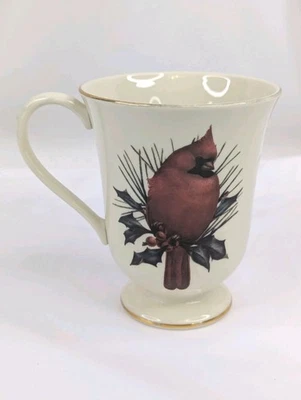 Кружка на ножках Lenox зимние поздравления КАРДИНАЛ Кэтрин Макклунг 12 унций American Home - Изображение 1 из 4