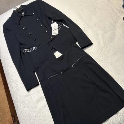 Traje Blazer Worth Mujer Talla 6 Azul Marino Doble Botonadura, Cremallera Frontal Falda Nuevo con Etiquetas  Foto 1 de 4