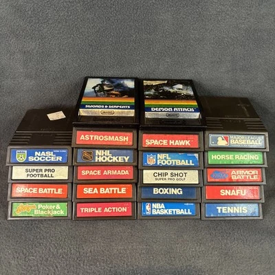 Lot of 21 Intellivision Games – Including Chip Shot Super Pro Golf - Carts Only - Image 1 of 4