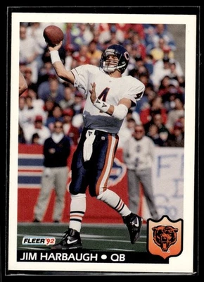1992 Fleer Jim Harbaugh Chicago Bears #40 - Image 1 of 2