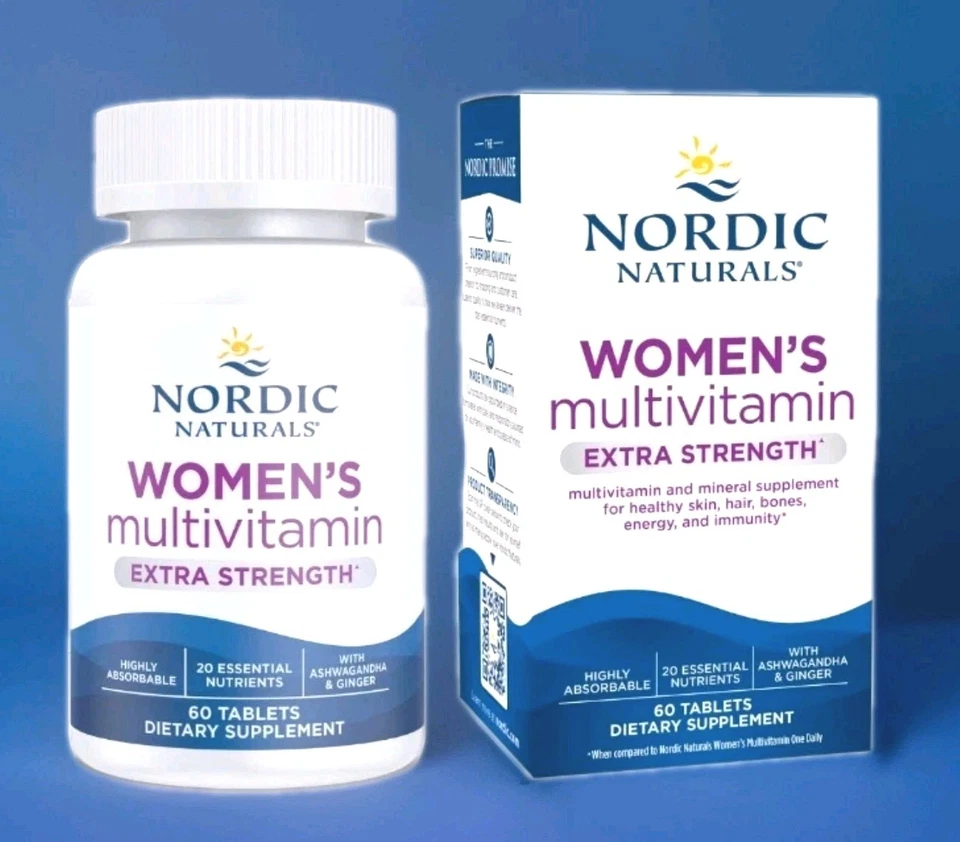 Multivitamínico para mujer Nordic Naturals fuerza extra sin sabor 60 quilates caducidad 1/2027 Foto 1 de 4