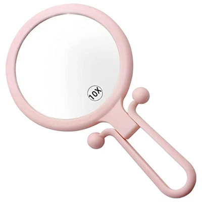 10-Way Handheld Magnifier, Double Sided Folding Makeup Mirror, Portable Handheld3047 - Image 1 of 4