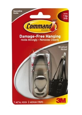 Command Forever Classic Hook - 1 Hook - 1.36 Kg Capacitymetal - Nickel (FC12BN) - Image 1 of 4