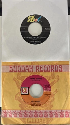 Louis Prima/Henry Jerome 60’s Jazz Lot Of 2 Vinyl 7”/45 Singles VG+ - Image 1 of 4