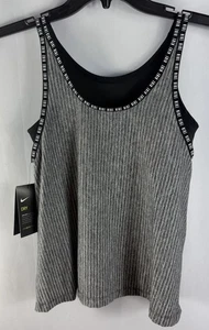 Neu mit Etikett Nike Mädchen 2 in 1 Trainingstanktop Größe Large Dri Fit Logo Stretch - Bild 1 von 6