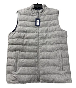 NEW Peter Millar Crown Crafted Mens Whistler Reversible Vest Gray/Blue Sz Medium - Picture 1 of 5