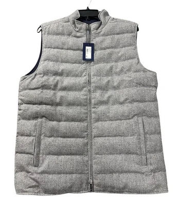 NEW Peter Millar Crown Crafted Mens Whistler Reversible Vest Gray/Blue Sz Medium - Image 1 of 4
