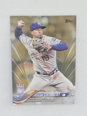 2018 Topps GOLD #72 Cheslor Cuthbert #1780/2018 Kansas City Royals - Image 1 of 2