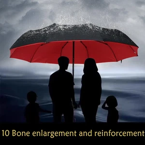 Large Umbrella Double Triple Umbrellas Folding Sunshade Wind Rain Resist Comfort - Picture 1 of 84