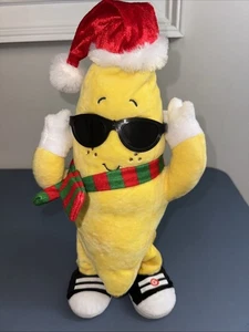 Gemmy Singing Animated BANANA 13" Plush Christmas DAY-O Sunglasses Works Dancing - Picture 1 of 4