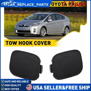 1/2set Black Pair Front Bumper Tow Hook Eye Cap Cover Fit for 10-11Toyota Prius - Picture 1 of 22