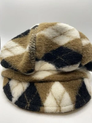 Gorra boina/noviciero mezcla lana LaFenice, Florencia, Italia de colección, negra, tostada y blanca Foto 1 de 4