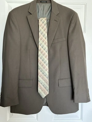 Wilke Rodriguez 34” cintura/5’10” altura verde lana hombre chaqueta pantalones traje con corbata Foto 1 de 4