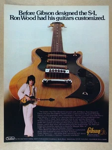 1976 Gibson S-1 Gitarre Ron Holz Foto Vintage Druck Werbung - Bild 1 von 1