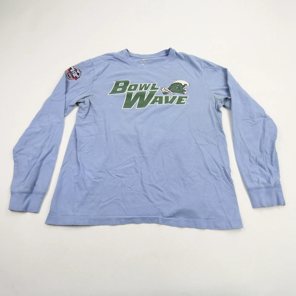 Tulane Green Wave Nike Long Sleeve Shirt Women's Light Blue Used - Image 1 of 1