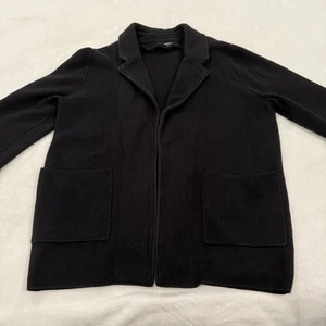 Quitte 100% Bio Baumwolle Strick offen Cardigan Pullover Blazer Gr. Small schwarz - Bild 1 von 9