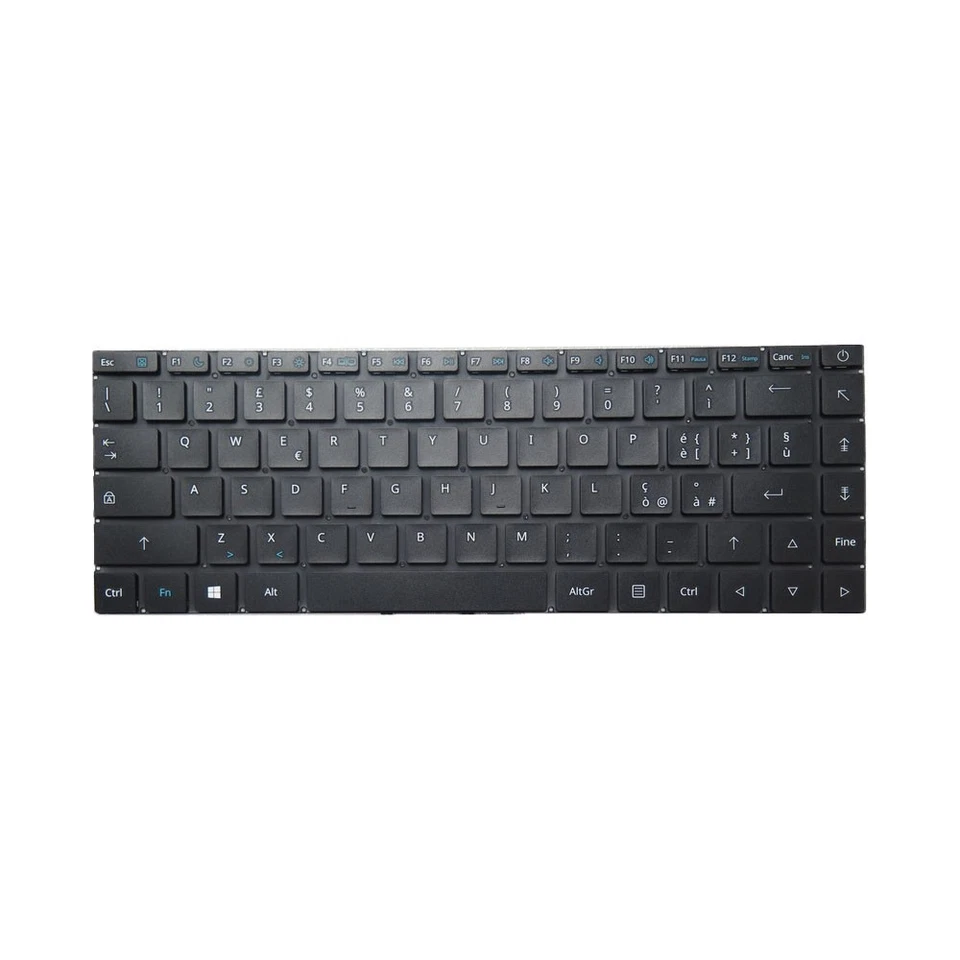 Laptop Keyboard For Teclast F7 PLUS Italy IT Black No Frame - Image 1 of 1