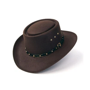 Spieler-Cowboyhut aus Kunstfilz für Erwachsene - klassisch braun Westernstil - Bild 1 von 7
