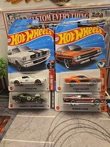 Hot Wheels American Muscle Car Classics Lot Of 4 , Ford, Dodge, Chevy, Mercury - Picture 1 of 3