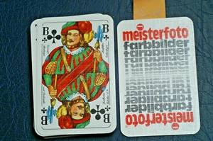 (1258) Leinen Skat Karten mit Werbung: meisterfoto farbbilder wohl unbespiel. - Bild 1 von 1