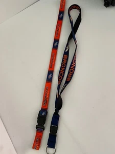 Denver Broncos NFL Paar Schlüsselbänder orange blau nie benutzt - Bild 1 von 3