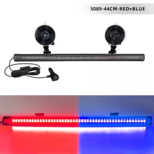 Amber&Blue&Red 48LED Strobe Emergency Flashing Traffic Advisor Warning Light Bar - Picture 1 of 32