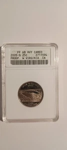 2005-S Proof State Quarter, W. Virginia, PF68 Heavy Cameo ANACS - Picture 1 of 2